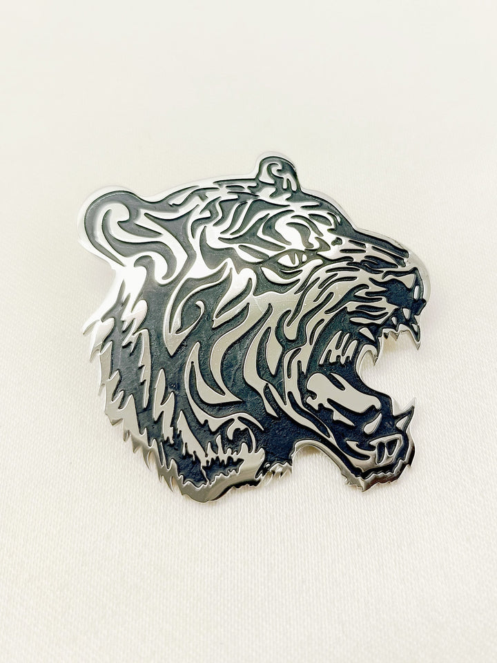 Rida Silver Tiger Men's Brooche