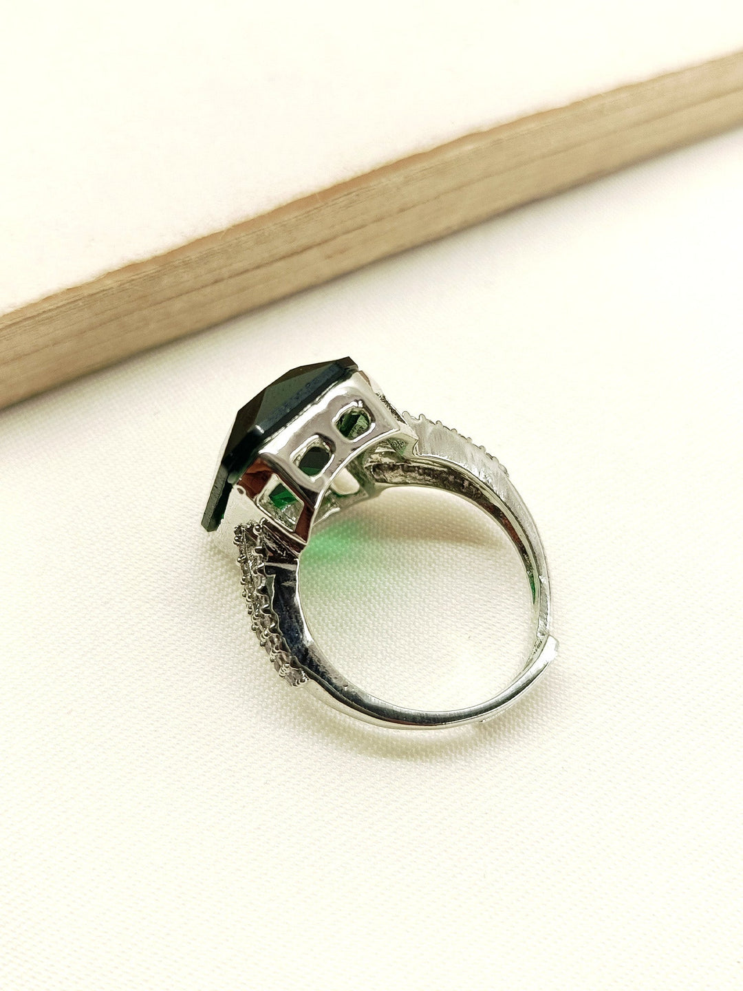 Eliana Green American Diamond Finger Ring