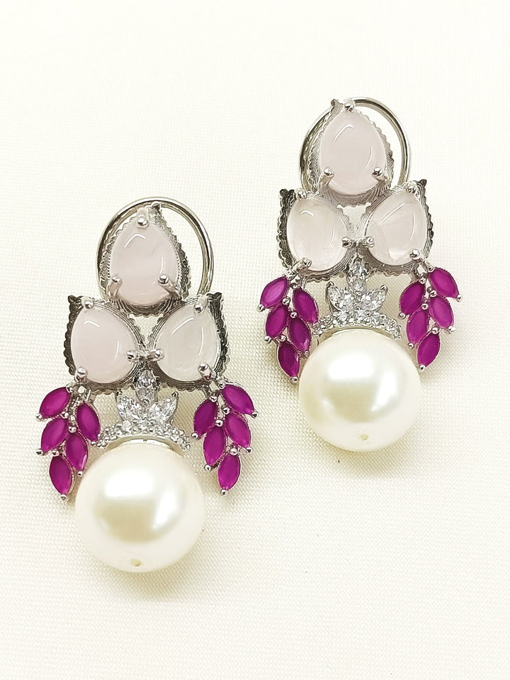 Gatrika Baby Pink 92.5 Silver Natural Stone Tops