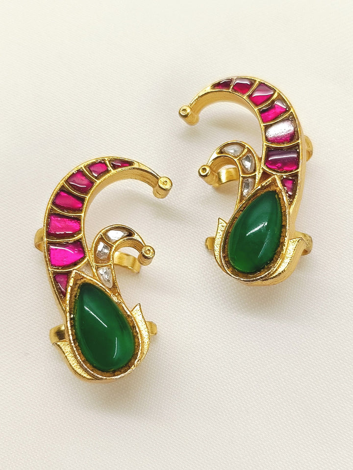 Lajja R&G Gold Plated Kundan Ear Cuff  [ Price is for Pair ]