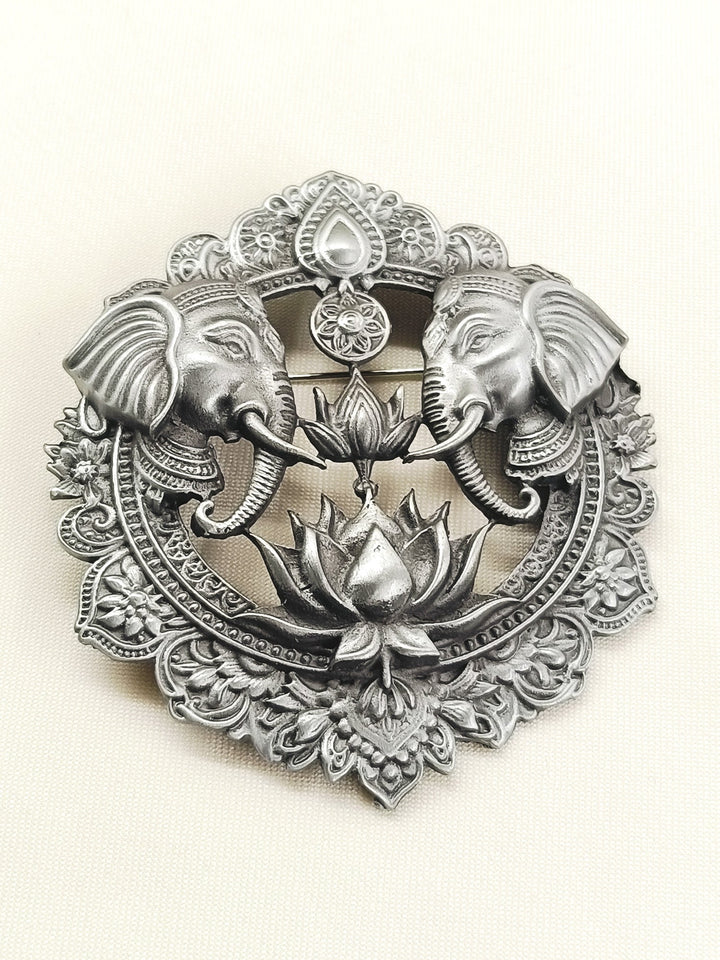 Sharad Grey Elephant Men's Brooch