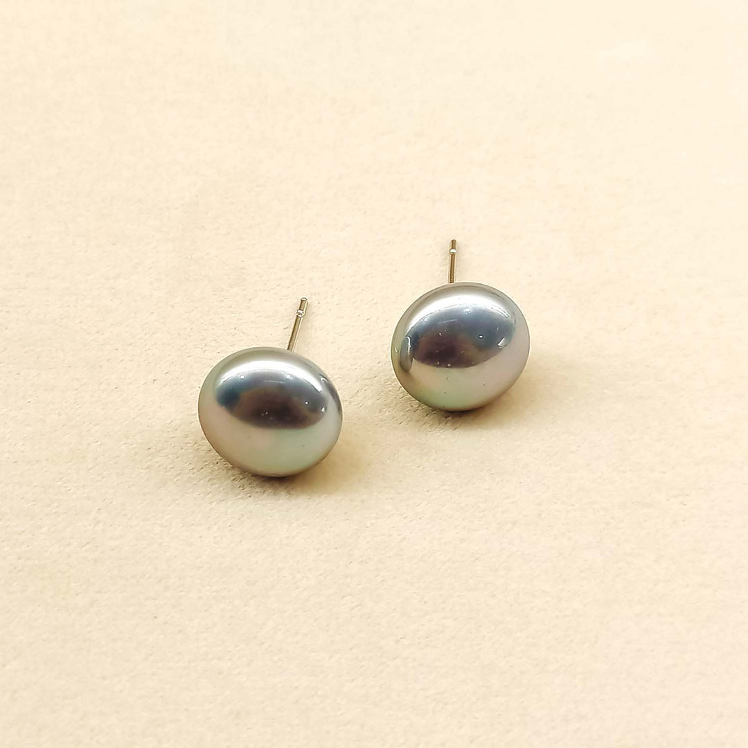 Harleen Grey Natural Pearl Stud