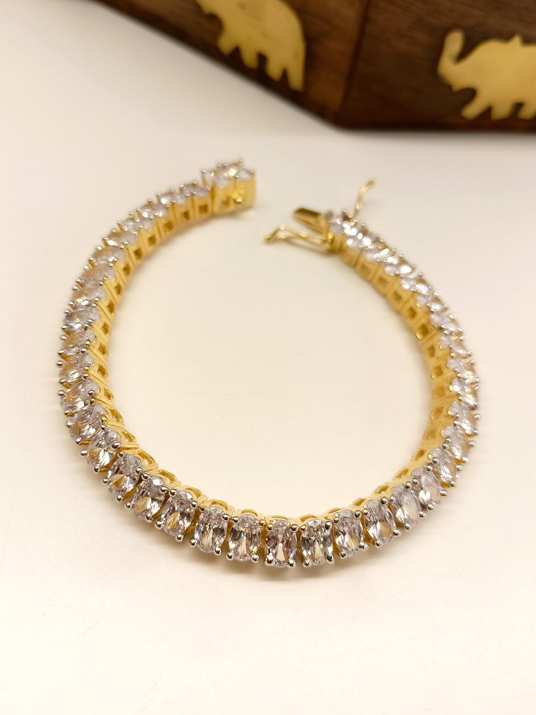 Upavan White American Diamond Bracelet