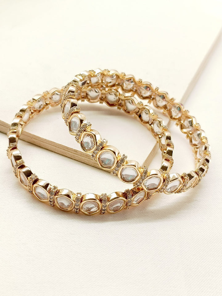 Lilyana White Kundan Bangle