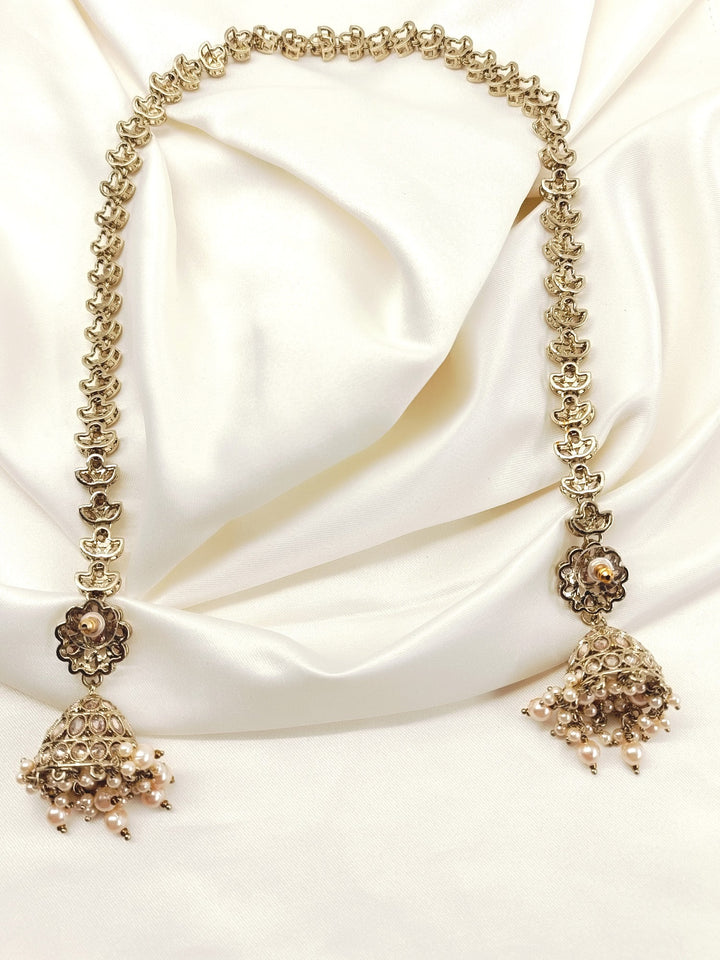 Aadhini Copper Polki Jhumki With Sheeshpatti