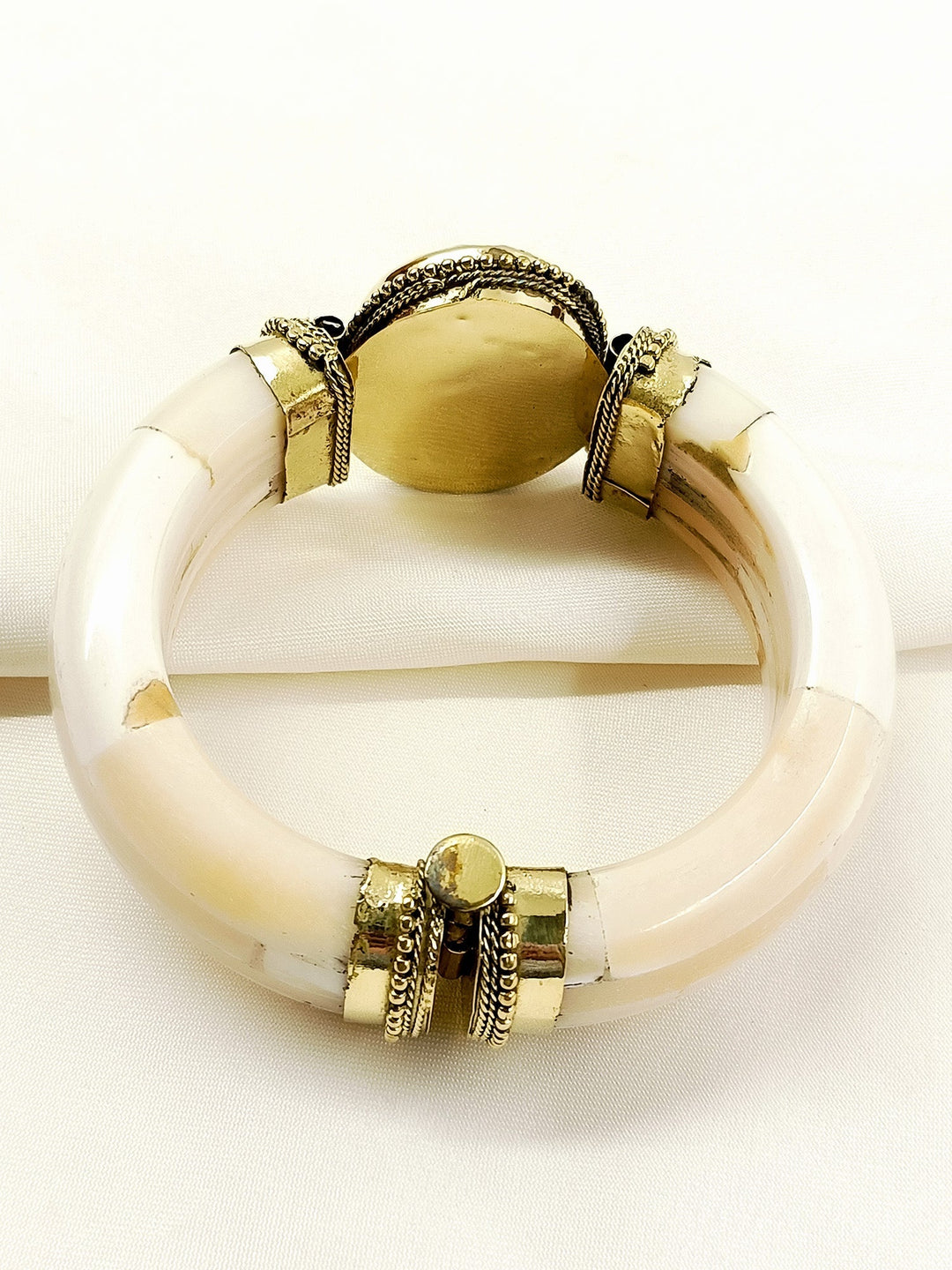Udit Men’s Royal Black Onyx Stone Bone Bracelet - 2.8