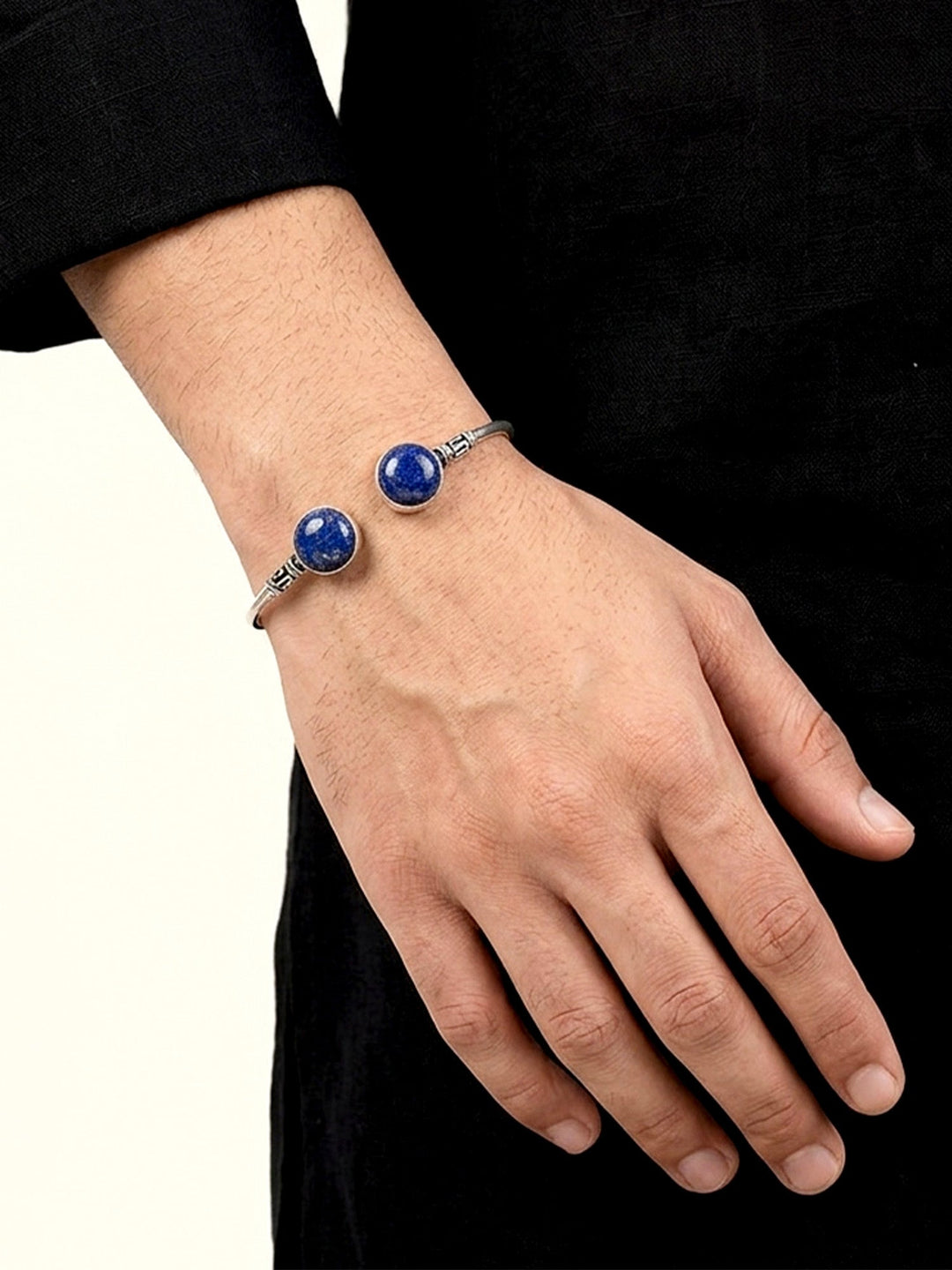 Rachit Navy Blue Dual Stone Men&