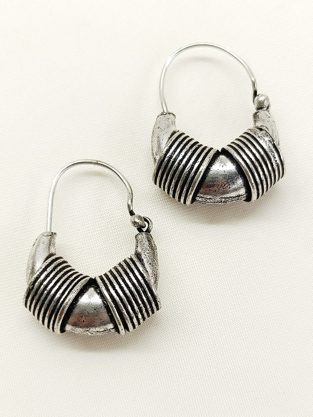 Panchita Plain Oxidized Earring