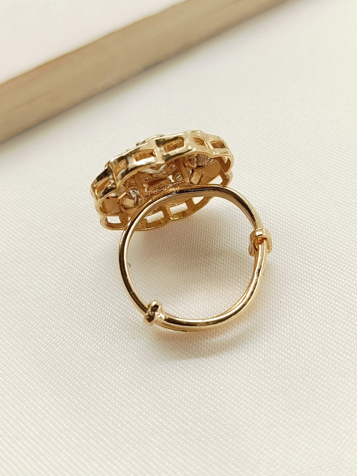 Alanna Green Kundan Finger Ring