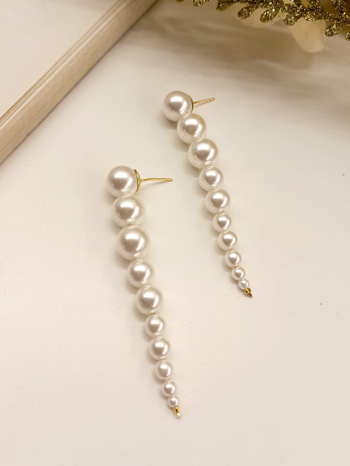 Rayna Long Pearl Earrings