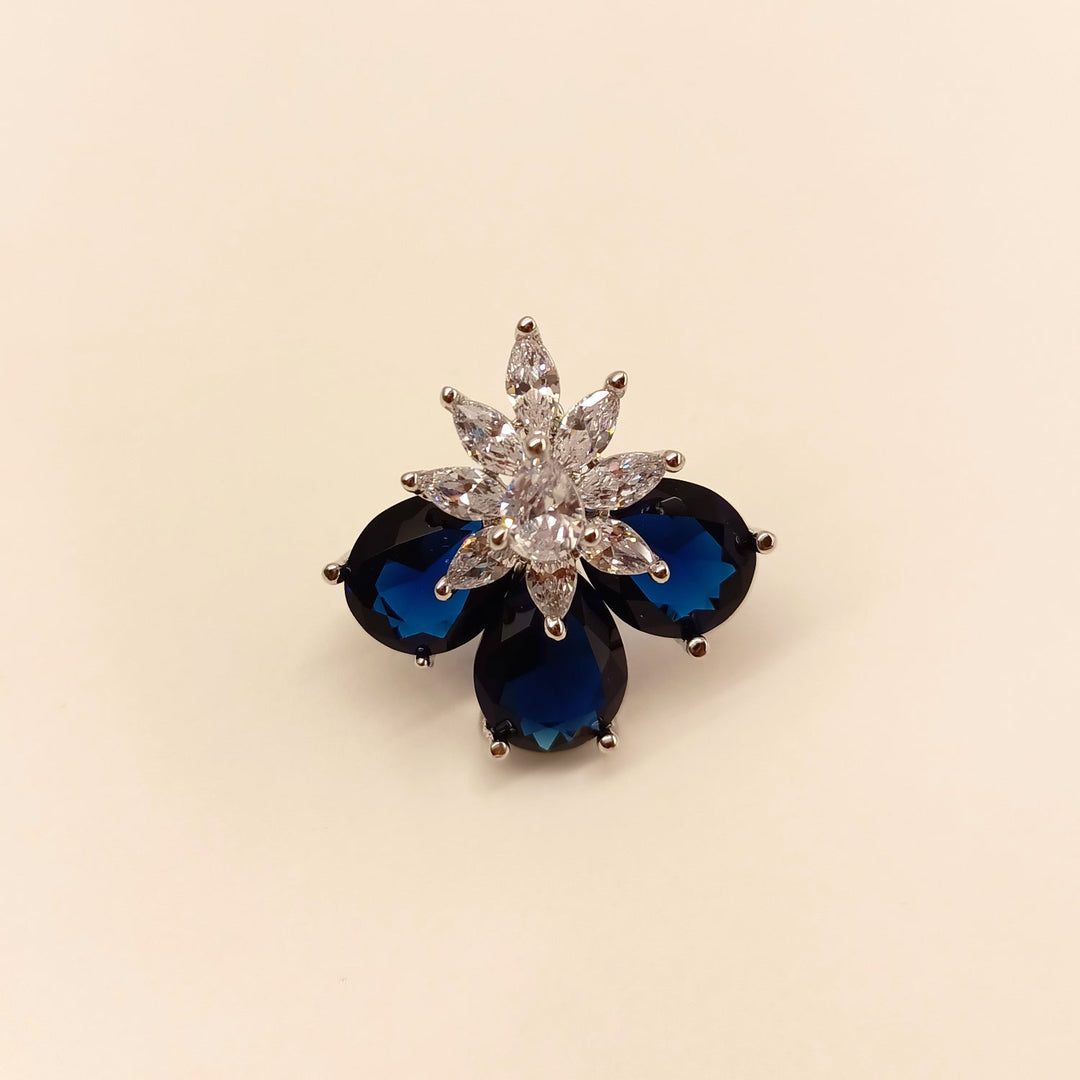 Renuka American Diamond Blue Sapphire Tops