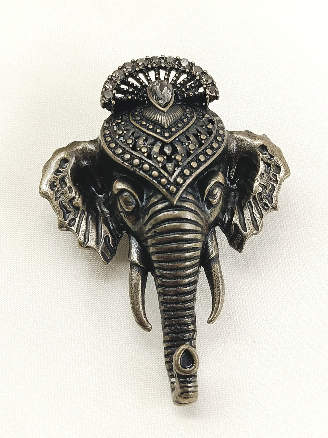 Janesh Antique Gold Elephant Men's Brooch
