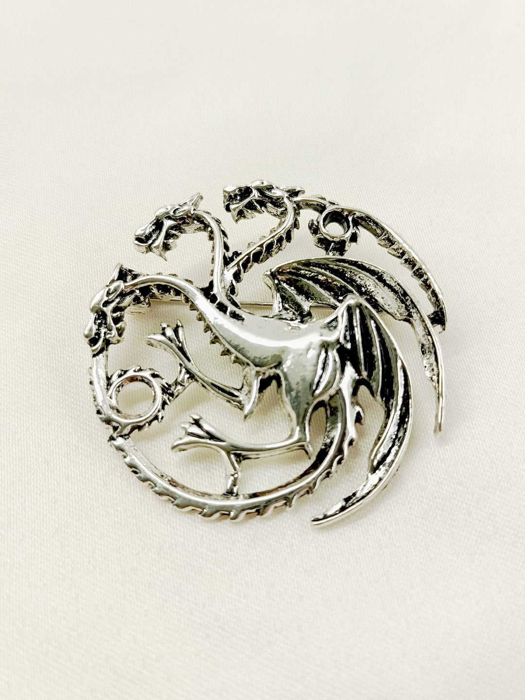 Adya Silver Dragon Men's Brooche