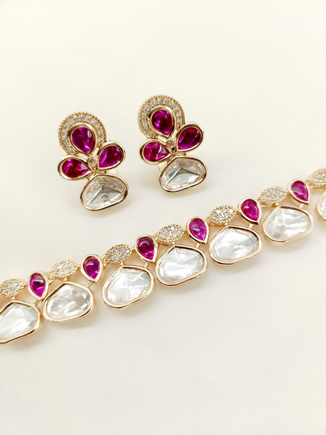 Avika Ruby Kundan Necklace Set