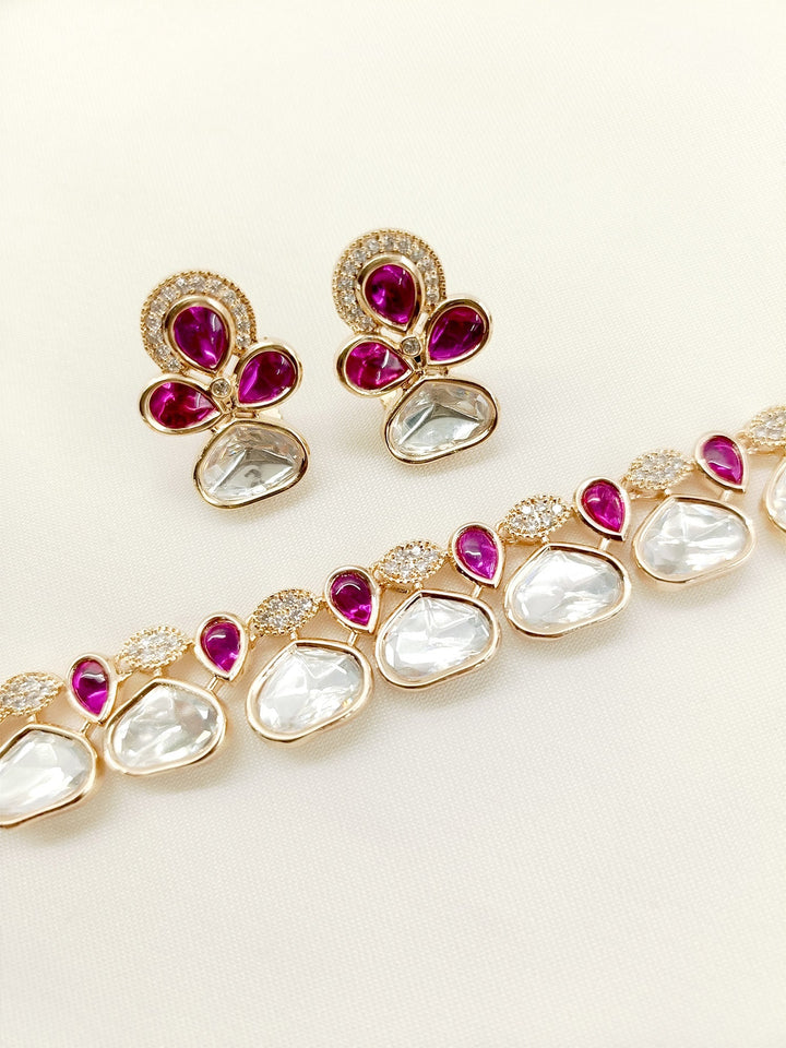 Avika Ruby Kundan Necklace Set