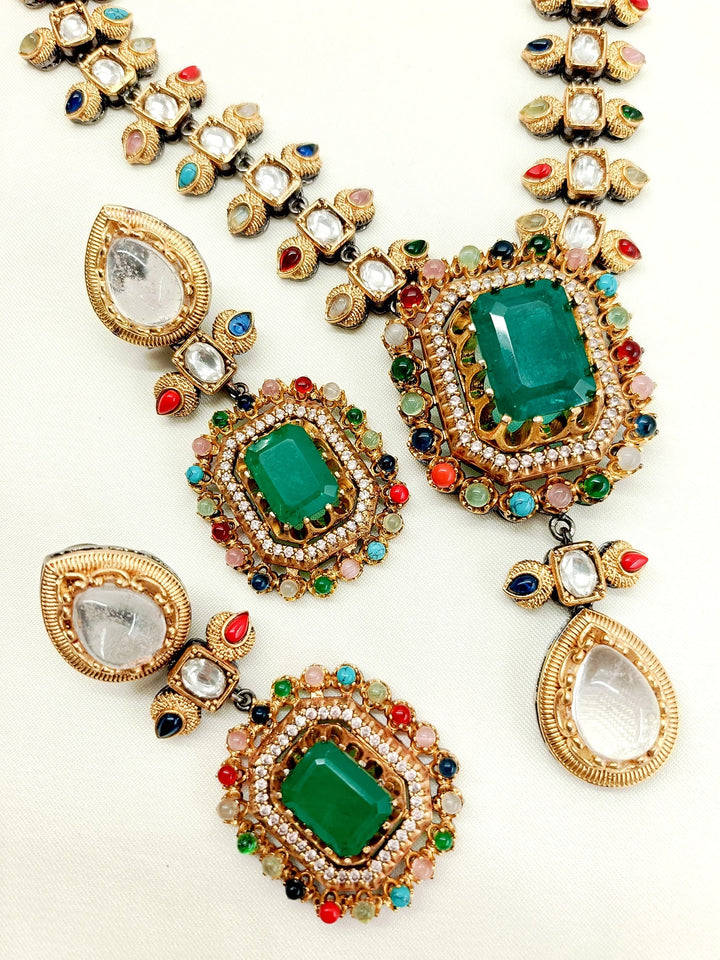 Jaya Navaratna Victorian Necklace Set