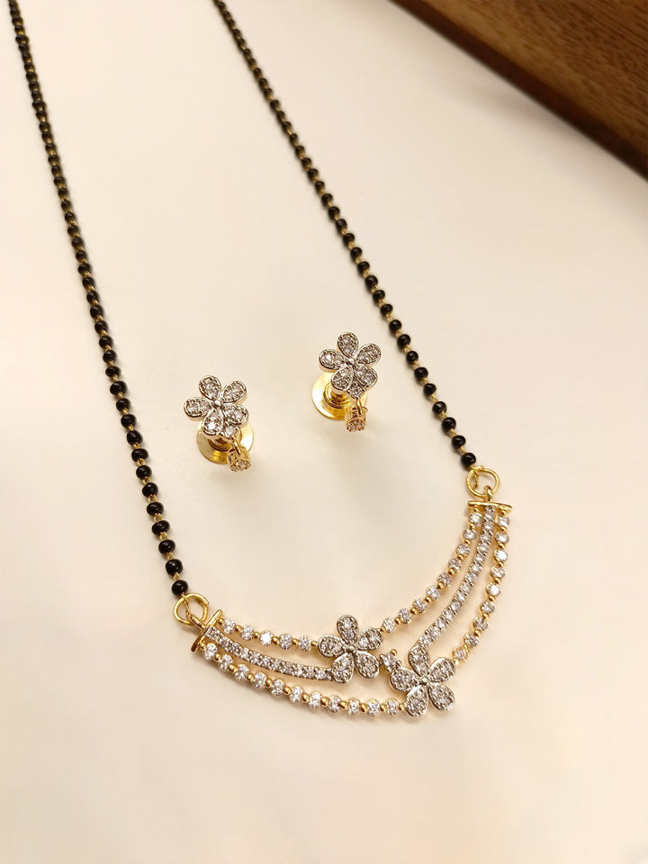 Edha White American Diamond Mangalsutra