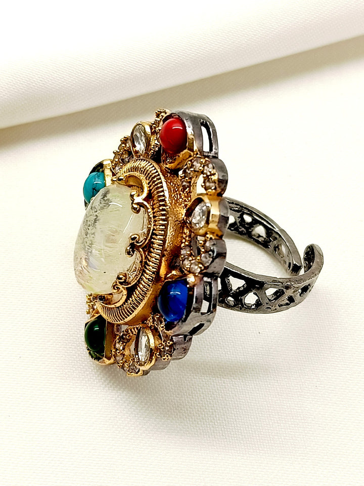 Shahida Multi Colour Boutique Finger Ring