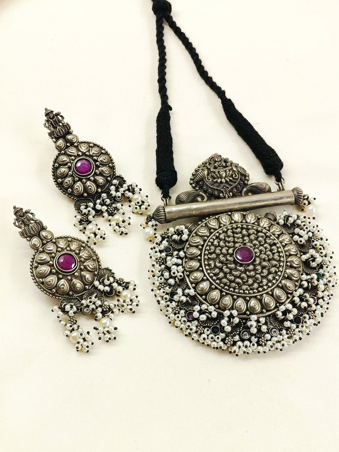 Twinking R&G Oxidized Necklace Set