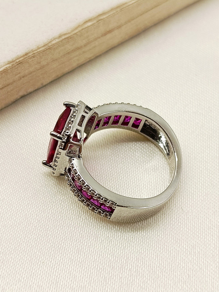 Gemi Ruby American Diamond Finger Ring