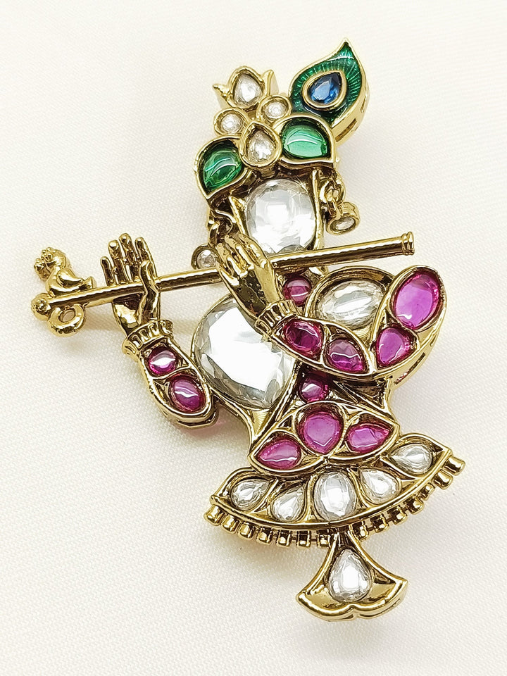 Vardhan Multi Colour Krishna Ji Brooch