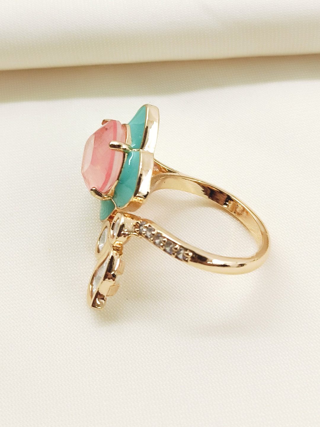 Anamika Multi Colour Kundan Finger Ring