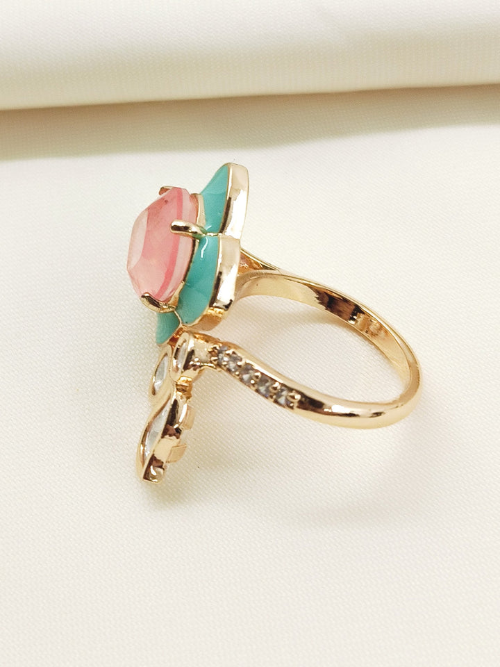 Anamika Multi Colour Kundan Finger Ring