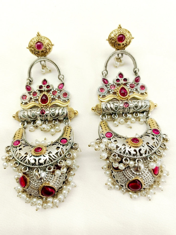 Sudiksha Maroon Oxidized Jhumki