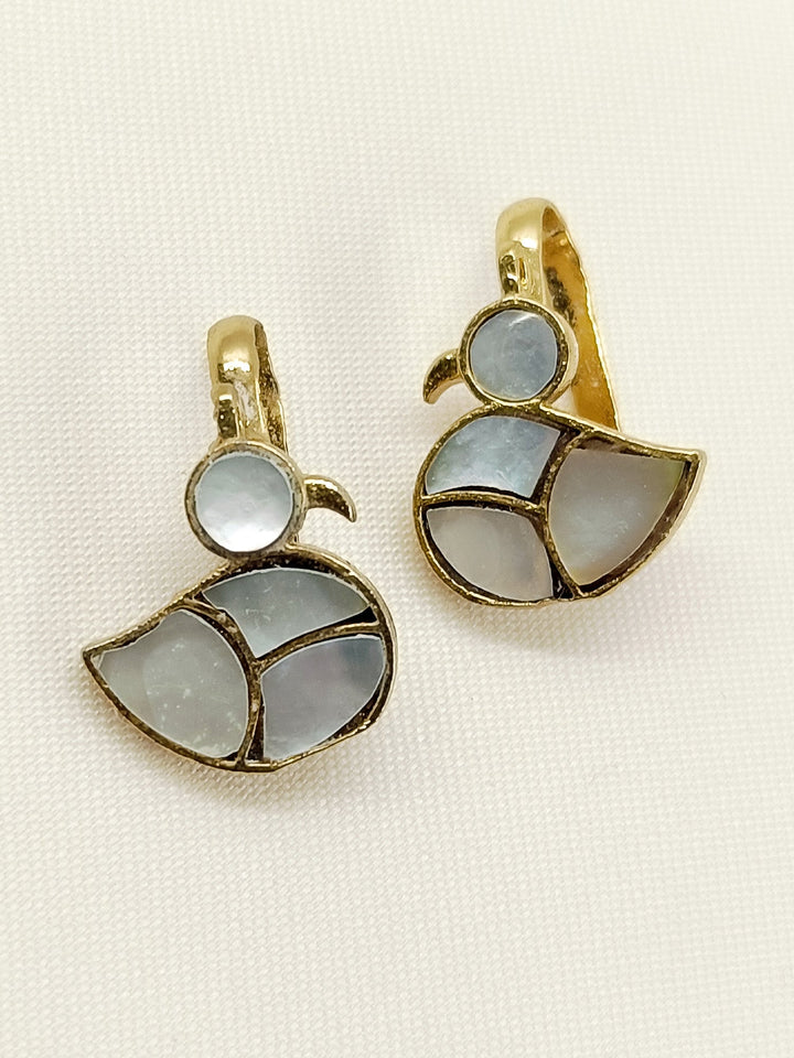 Amiya White Pearl Gold Plated Kundan Ear Cuff  [ Price is for Pair ]