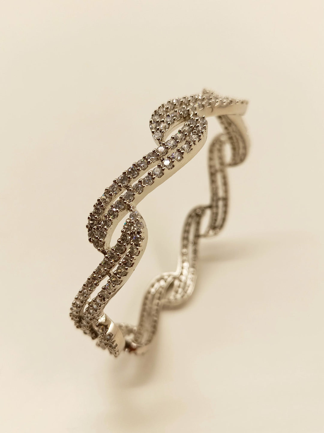 Pranati Spiral American Diamond Bangle