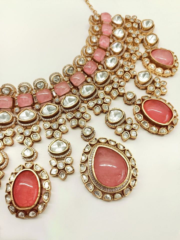 Eeshta Pink Kundan Necklace Set