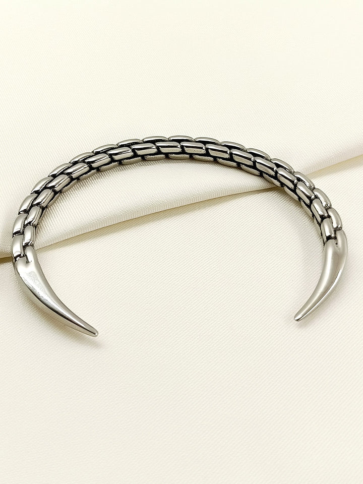Aryav Silver Woven Kangan Men&