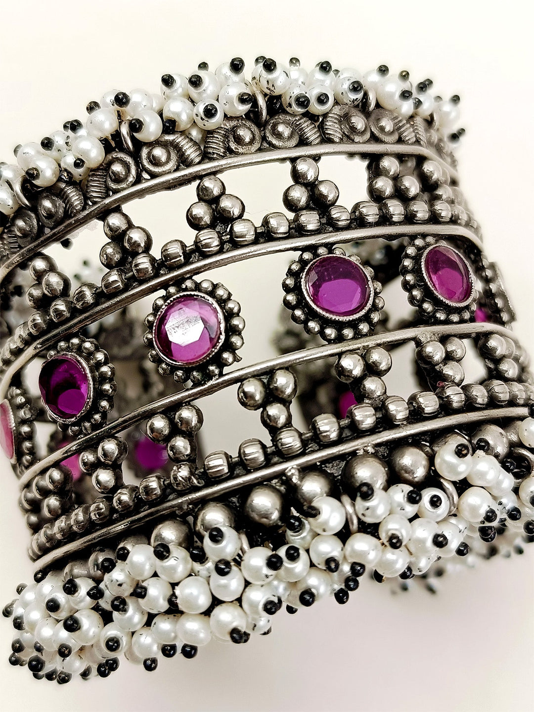 Arina Ruby Oxidized Bracelet