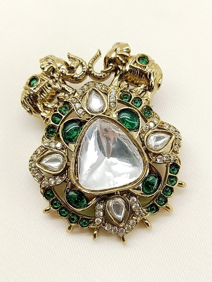 Kabir Green Men's Brooch