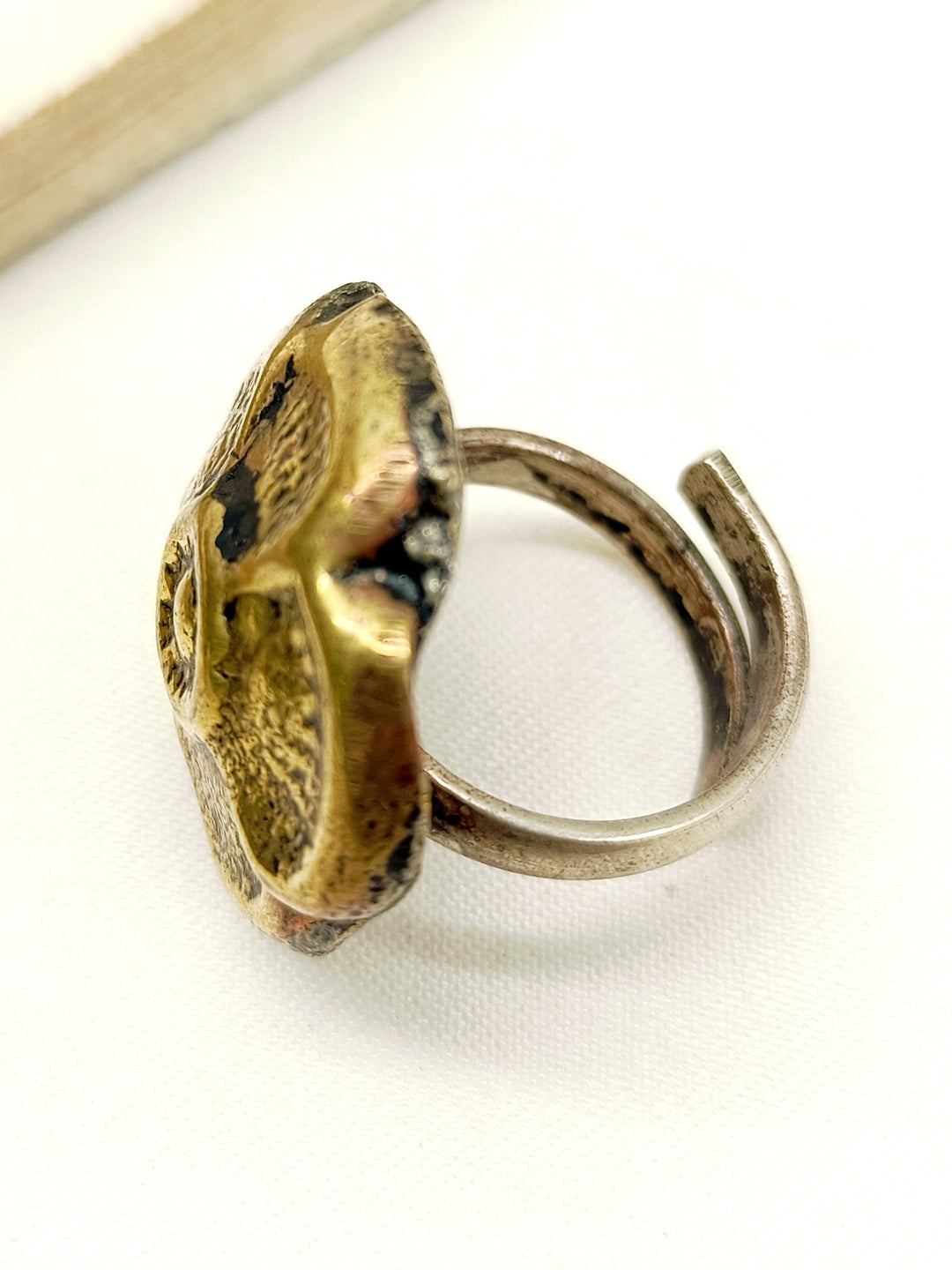 Aadhyavi Golden Tribal Finger Ring