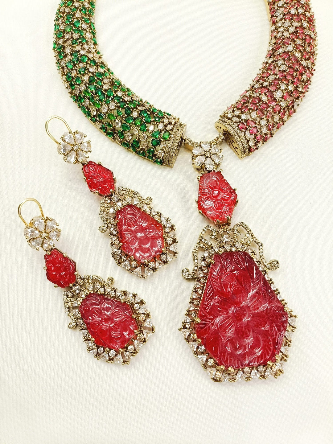 Sylvie R&G Victorian Necklace Set