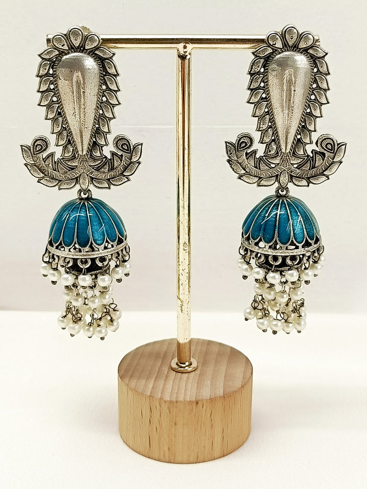Aruna Firozi Oxidized Jhumki