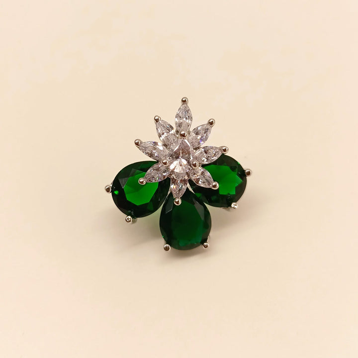 Richa American Diamond Green Emerald Tops