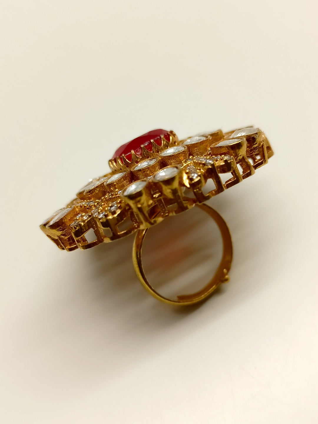 Vanshika Red Victorian Finger Ring