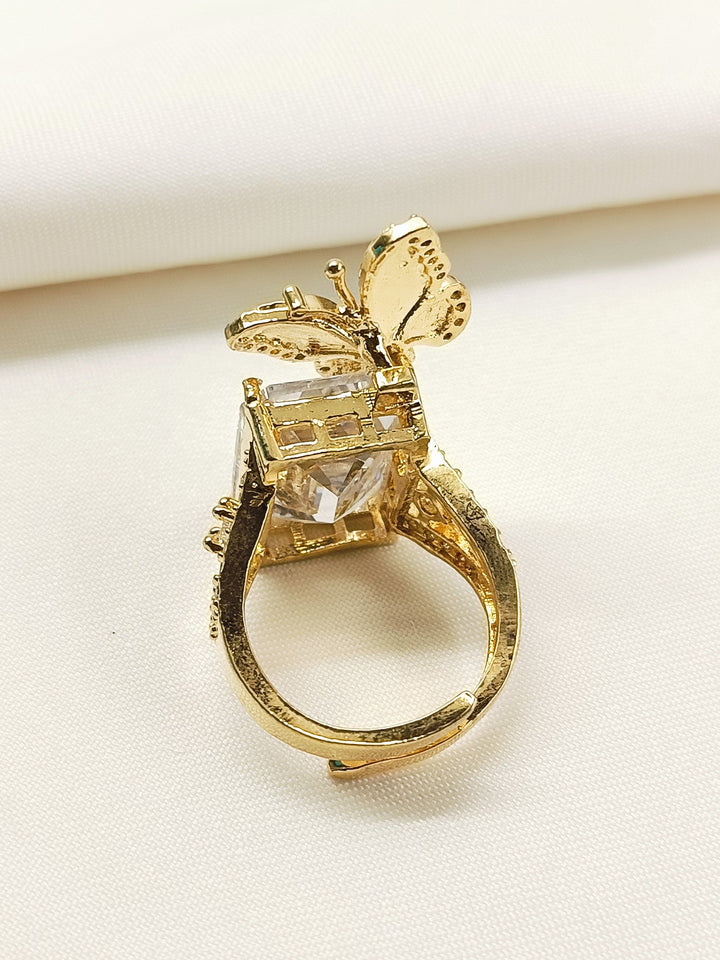 Brahmani Blue Butterfly American Diamond Ring