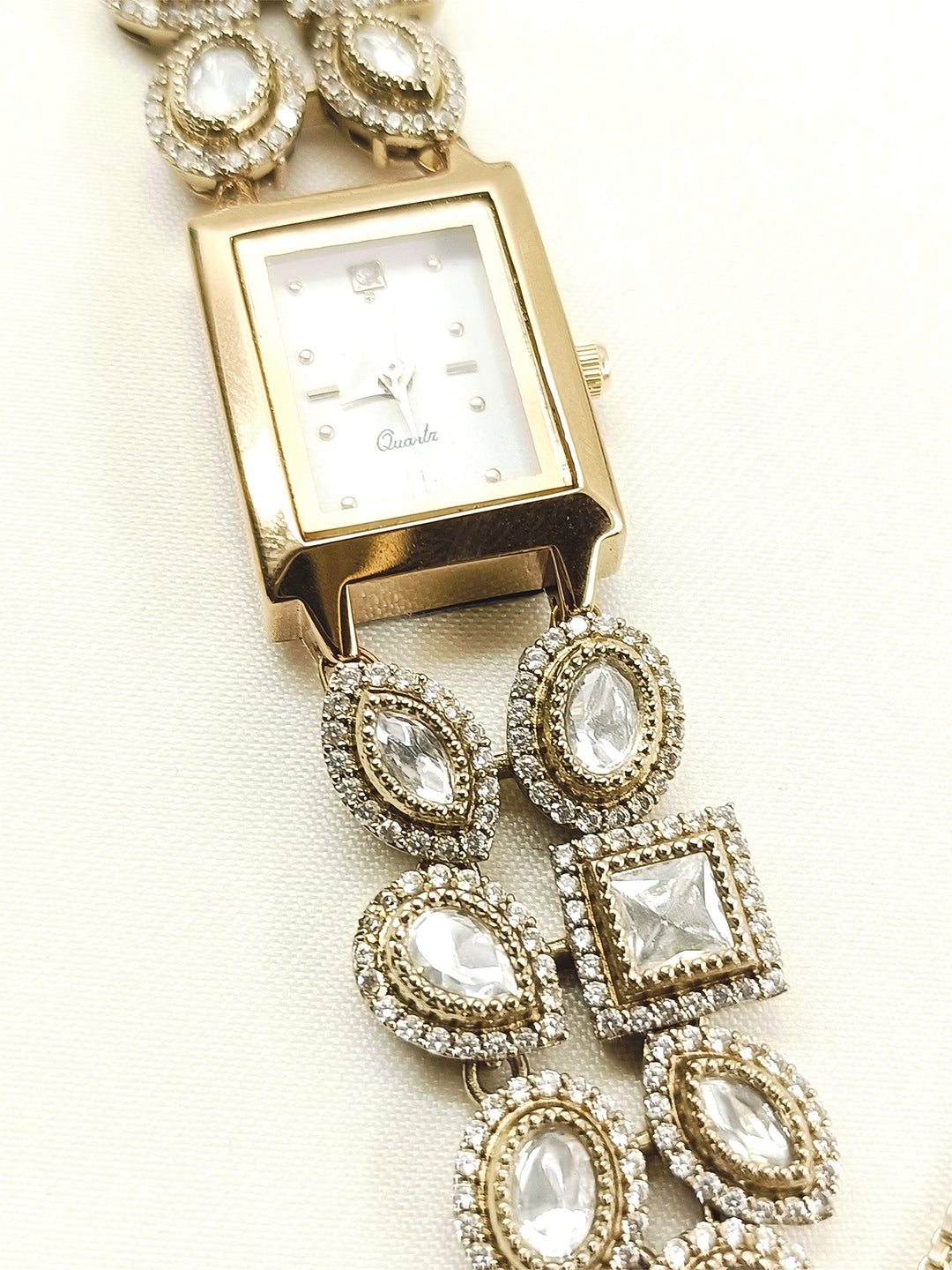 Aadhrika's Polki AD Stone Watch