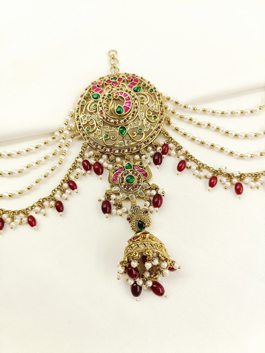 Ishraq R&G Peacock Hair Brooch
