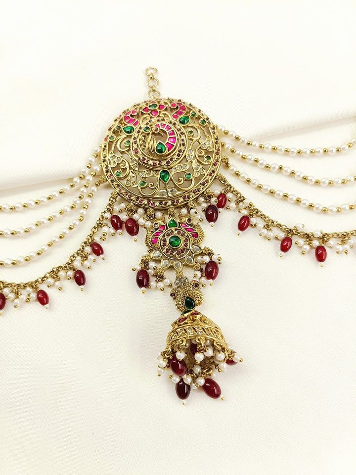 Ishraq R&G Peacock Hair Brooch