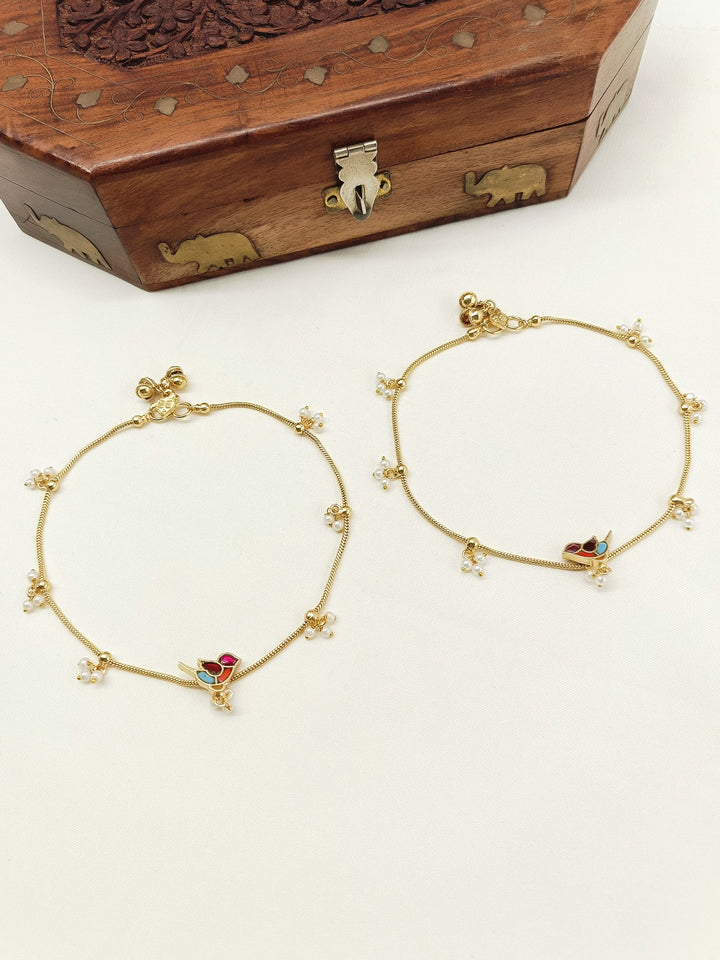 Clarissa Multi Colour Kundan Anklet