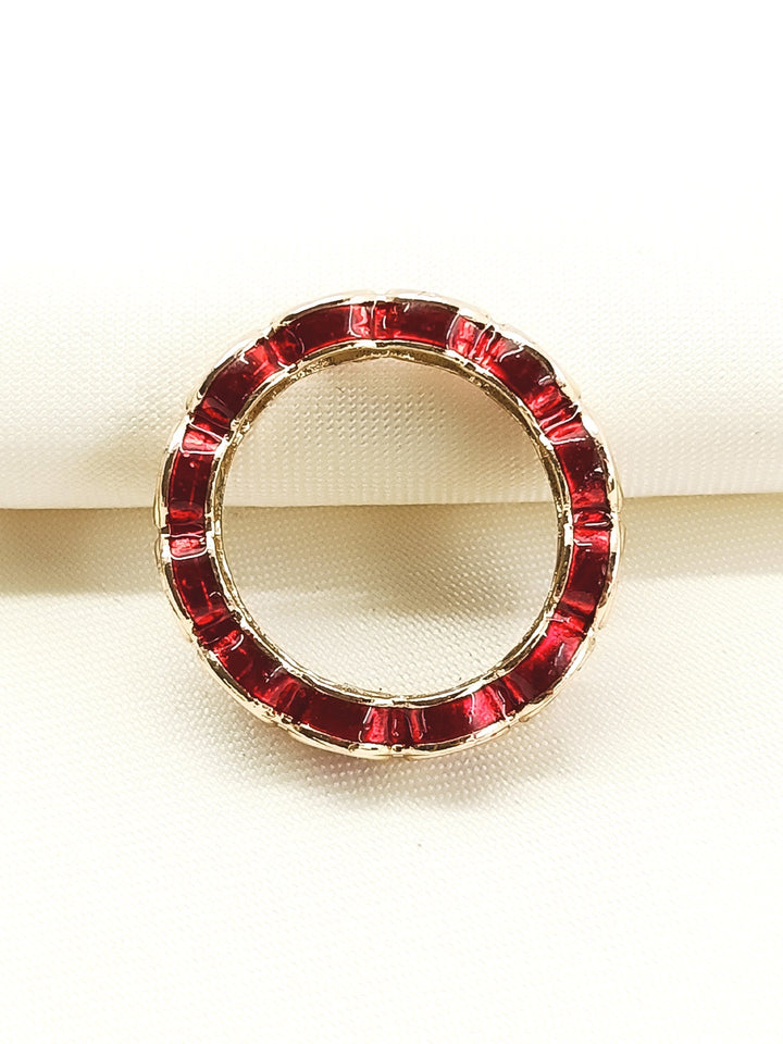 Anjali Ruby Kundan Finger Ring
