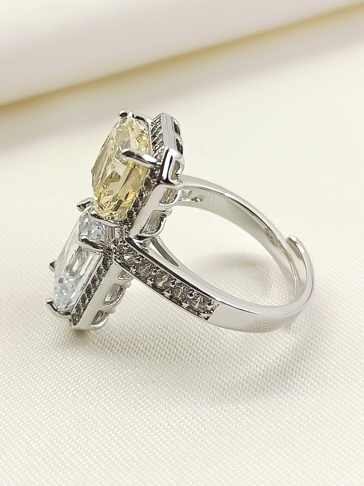 Jesse Yellow American Diamond Finger Ring
