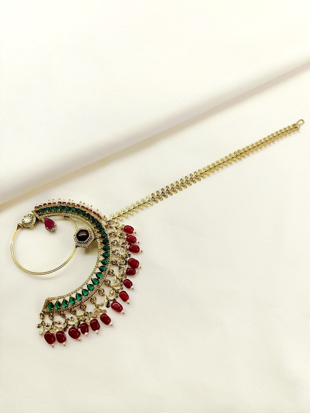 Malishka R&amp;G Antique Nath - Gold-Plated Brass