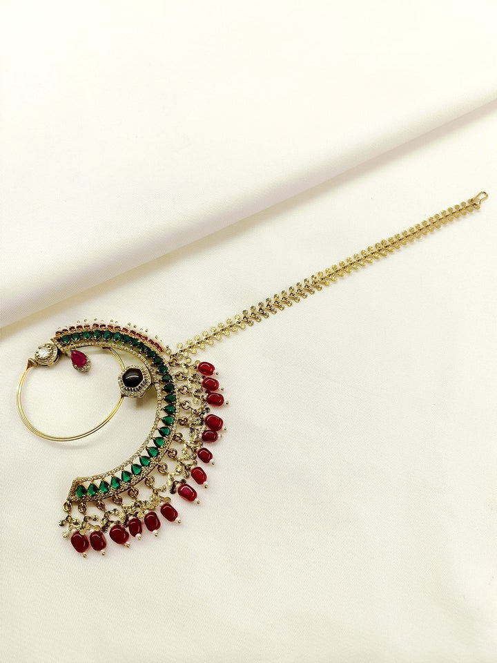 Malishka R&amp;G Antique Nath - Gold-Plated Brass