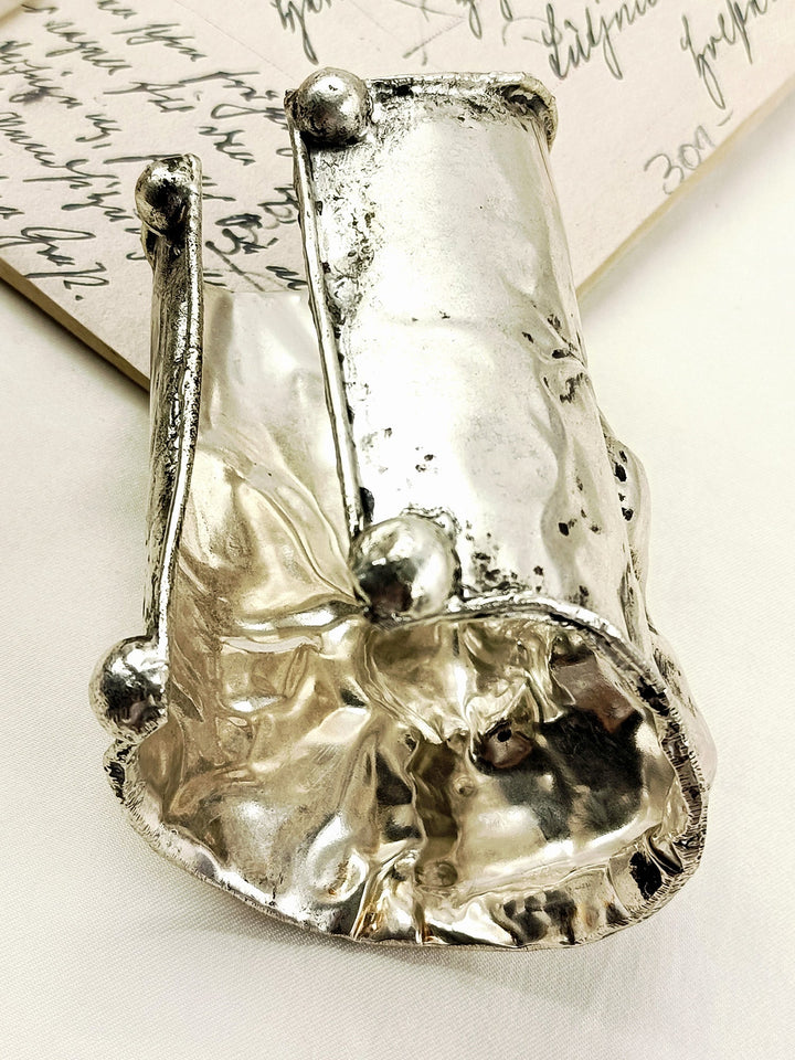 Barjraj Silver Tribal Lord Ganesha Cuff Men&