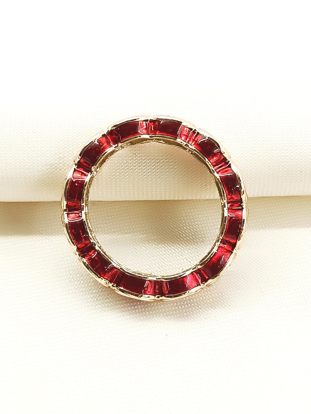 Anshu Ruby Kundan Finger Ring